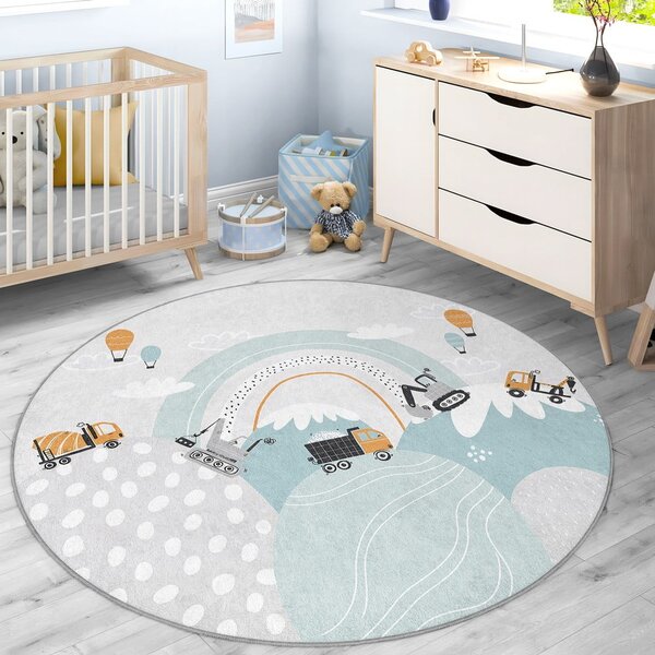 Covor pentru copii lavabil ø120 cm Snowy Hills – Mila Home