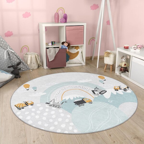 Covor pentru copii lavabil ø120 cm Snowy Hills – Mila Home