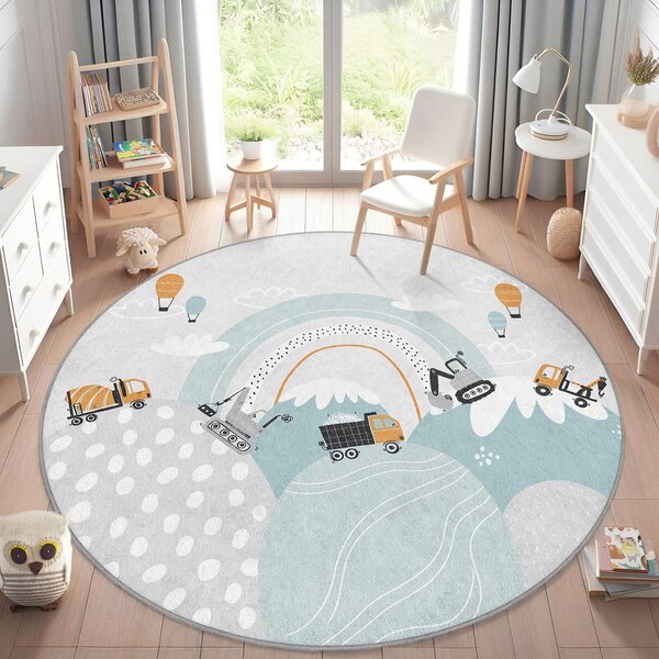 Covor pentru copii lavabil ø120 cm Snowy Hills – Mila Home