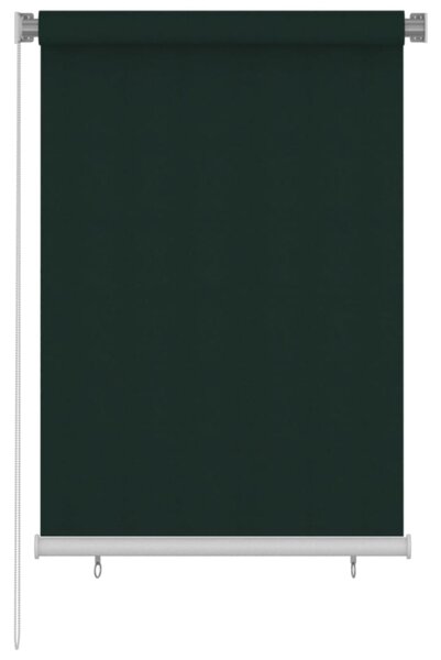Jaluzea tip rulou de exterior, verde închis, 100x140 cm, HDPE