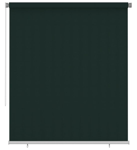 Jaluzea tip rulou de exterior, verde închis, 200x230 cm, HDPE
