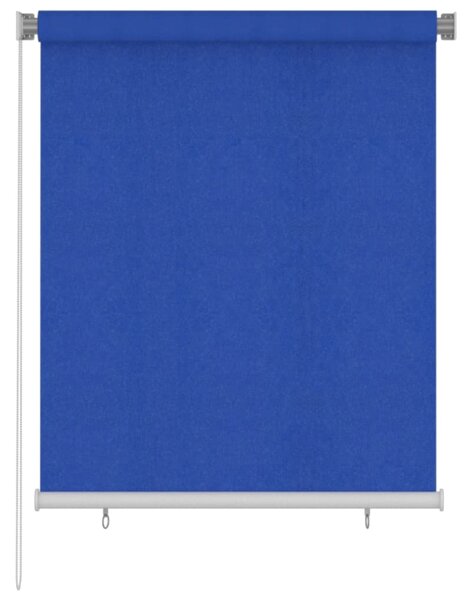 Jaluzea tip rulou de exterior, albastru, 120x140 cm, HDPE