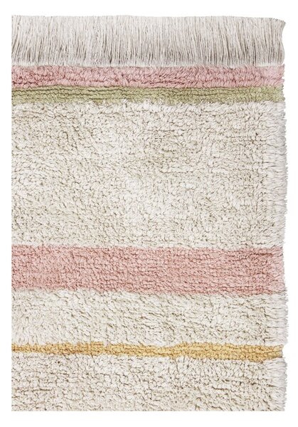 Covor roz/crem lavabil/țesut manual din bumbac 140x200 cm Lanes Vintage Nude – Lorena Canals
