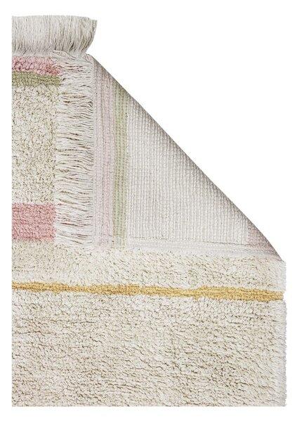 Covor roz/crem lavabil/țesut manual din bumbac 140x200 cm Lanes Vintage Nude – Lorena Canals