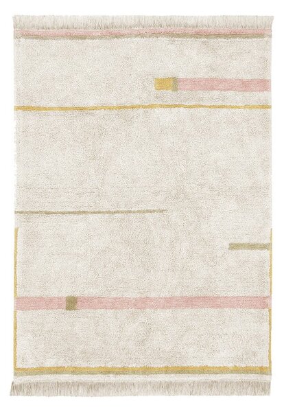 Covor roz/crem lavabil/țesut manual din bumbac 140x200 cm Lanes Vintage Nude – Lorena Canals