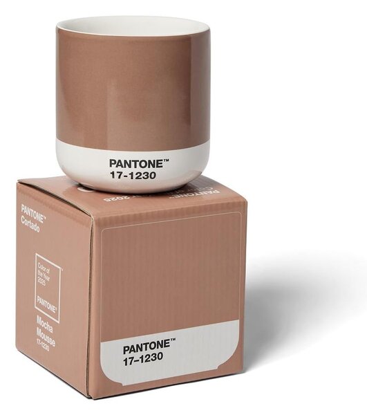 Cană maro deschis din ceramică 175 ml Cortado Mocha Mousse 17-1230 – Pantone