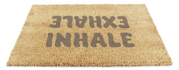 Covoraș de intrare din fibre de nucă de cocos 60x90 cm Inhale Exhale – Artsy Doormats