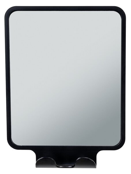 Oglindă cosmetică cu cuier 14x19.5 cm Quadro Black – Wenko