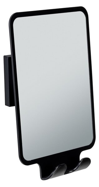 Oglindă cosmetică cu cuier 14x19.5 cm Quadro Black – Wenko
