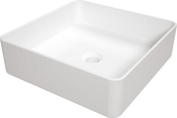 Deante Square lavoar 40.5x40.5 cm pătrat de blat alb luciu CGS_6U4S