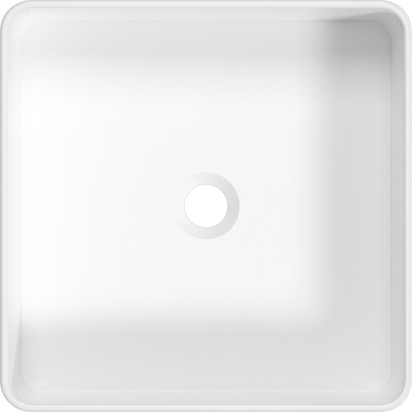 Deante Square lavoar 40.5x40.5 cm pătrat de blat alb luciu CGS_6U4S