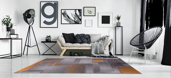 Covor galben ocru-gri 80x160 cm Meteo – FD