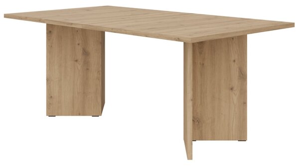Masă de dining extensibilă Form, stejar artizanal