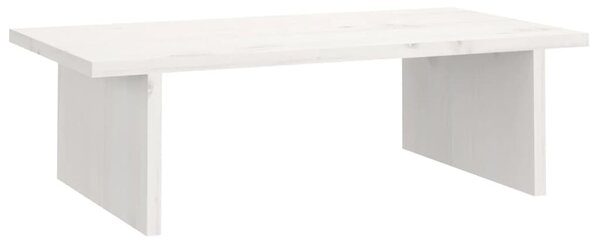 Suport pentru monitor, alb, 50x27x15 cm, lemn masiv pin