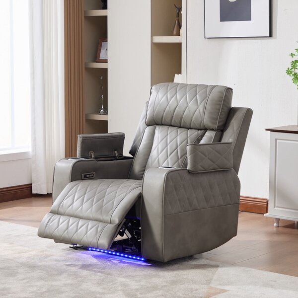 Fotoliu dumonde, recliner electrice, incarcare wireless, USB-C, suport pahare incalzite, lumini LED Selvar