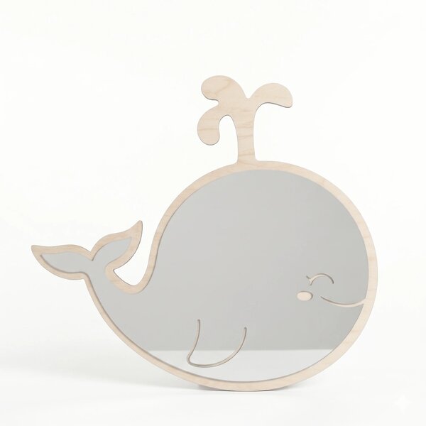 Oglindă Decorativă din Lemn pentru Camera Copilului | Dreamy Whale