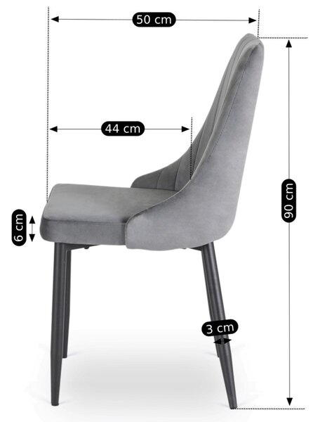 Scaun sufragerie Boquete (gri) . 1118900