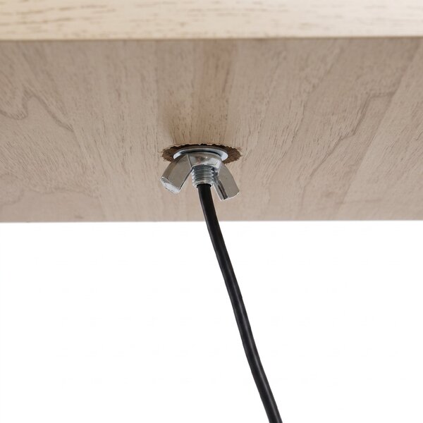 HOMCOM Lampă de podea cu rafturi integrate, Suport E27, 40W, Design Modern din MDF, 26x26x160cm, Stejar | Aosom Romania