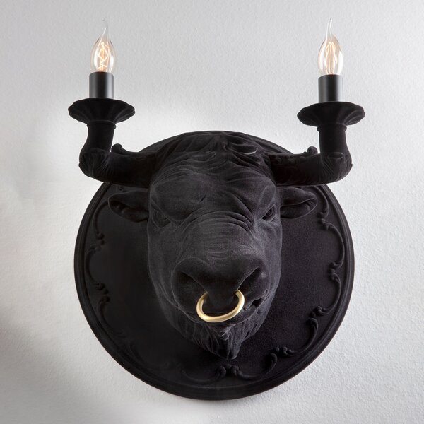 Karman Corrado aplică de perete ceramică negru, reglabil, Negru, Camera de zi / sufragerie, Ceramică, Design
