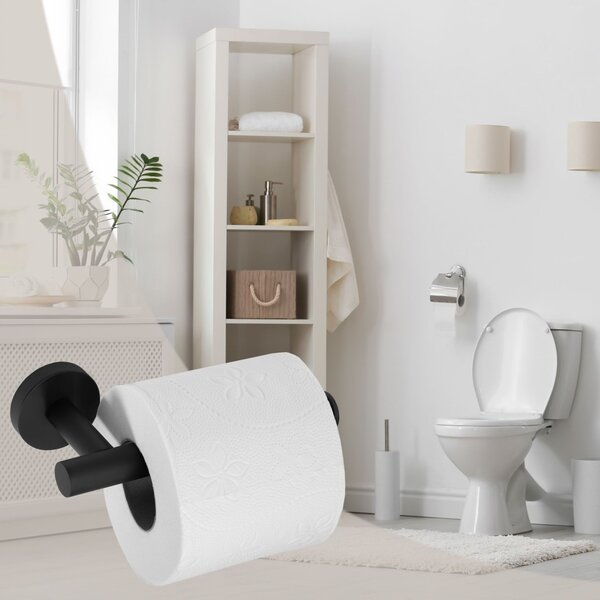 REA - suport hârtie igienică negru 322231C, REA-77079