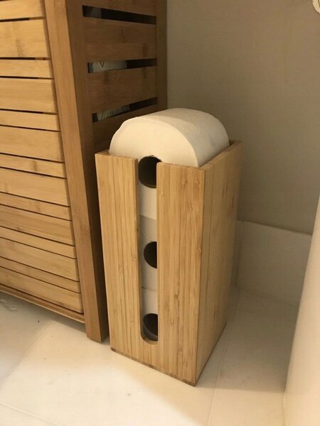 REA - Suport hârtie igienică din bambus Tutumi Bamboo, 390230, HOM-07502