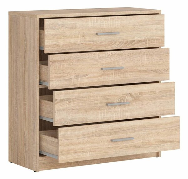 Comodă Novsore 101, Stejar Sonoma, PAL laminat, 84x80x34cm, 30.85 kg