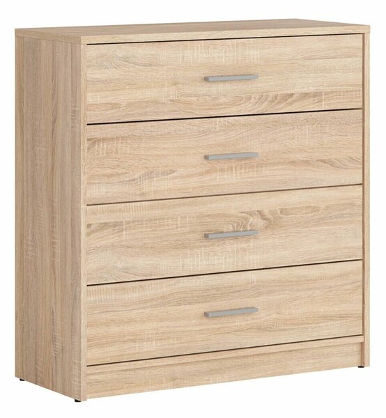 Comodă Novsore 101, Stejar Sonoma, PAL laminat, 84x80x34cm, 30.85 kg