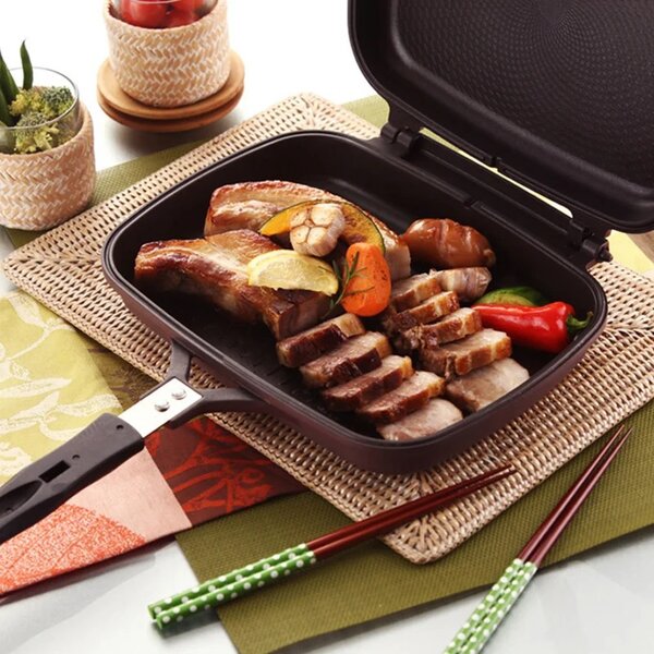 Tigaie dubleta grill, antiaderenta, 36 cm