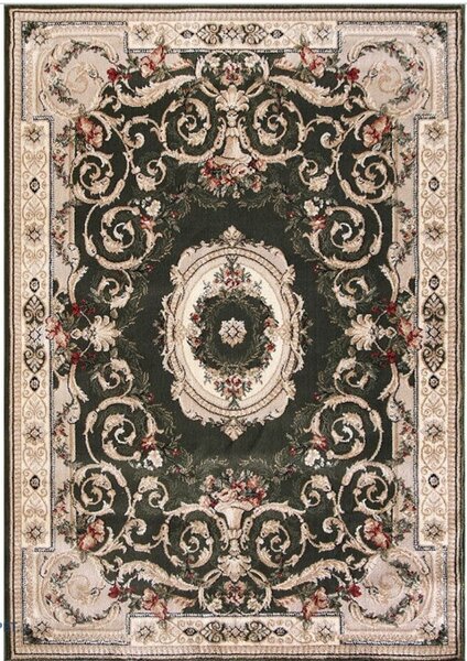 Covor Clasic Sufragerie Dormitor, Model Lotos 15002 310, Crem Verde 60x110