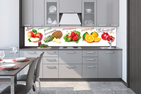 Fototapet pentru bucătărie - fructe mixte 260 x 60 cm