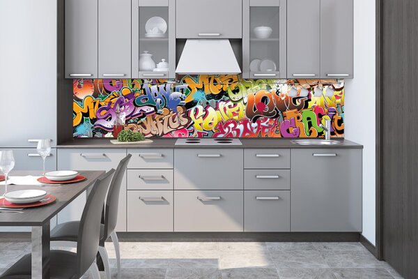 Fototapet pentru bucătărie - graffiti 260 x 60 cm