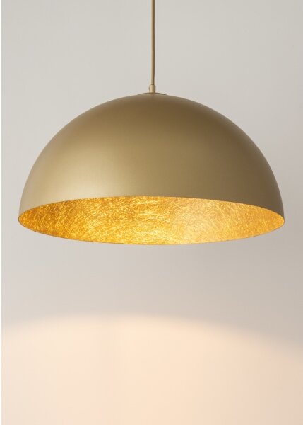 Lustră pe cablu SFERA 1xE27/60W/230V d. 35 cm auriu