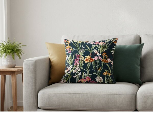 Fata de perna din microfibra MYSTIC GARDEN 45x45 cm, verde inchis