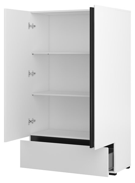 Dulap cu rafturi Crossroad S38 (alb + negru). Promo -17%. 1118242