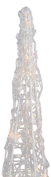 Brad de Crăciun transparent 60cm incl. LED IP44 - Coni