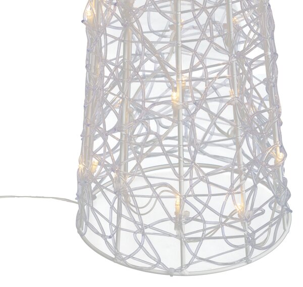 Brad de Crăciun transparent 100cm Incl. LED IP44 - Coni