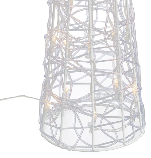 Brad de Crăciun transparent 60cm incl. LED IP44 - Coni