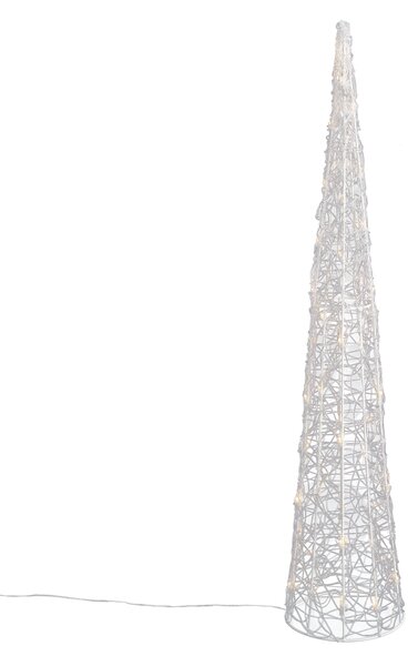 Brad de Crăciun transparent 100cm Incl. LED IP44 - Coni