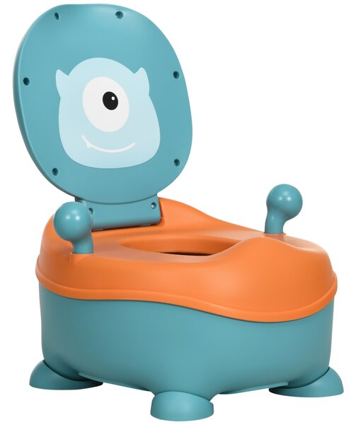 ZONEKIZ Olita pentru Copii de la 6 Luni in Forma de Extraterestru, Scaun Ergonomic, Spatar si Vas Detașabil, Albastru | Aosom Romania