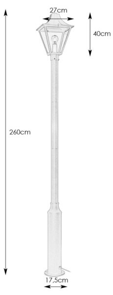 Markslöjd 108171 - Lampă de exterior LED GARDEN24 LED/3W/24V 260 cm IP44 neagră
