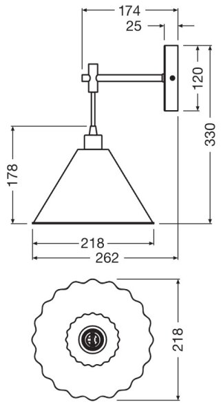 Osram - Lampă de perete PULP 1xE14/5,5W/230V