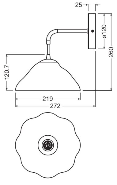 Osram - Aplica de perete LOTUS LEAF 1xE14/5,5W/230V
