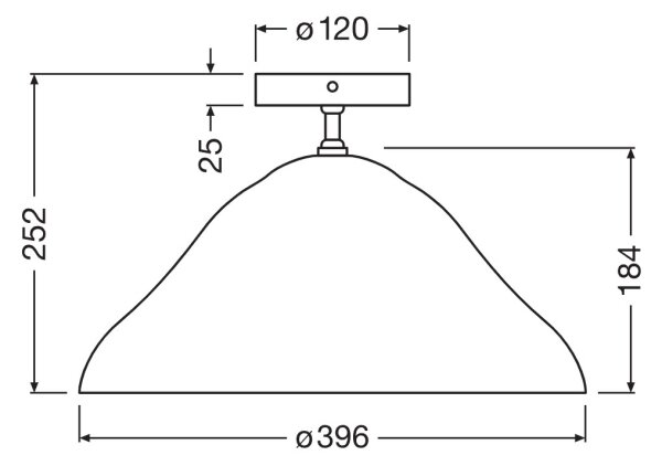 Osram - Lustră aplicată LOTUS LEAF 1xE27/9W/230V diam. 39,6 cm