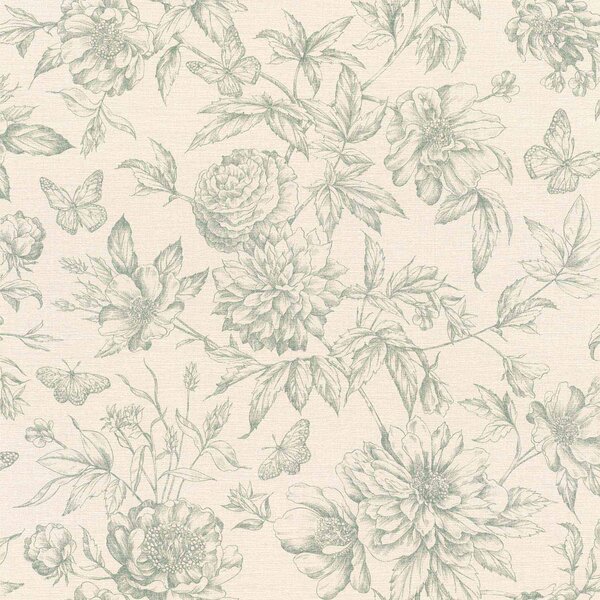 Tapet vlies pentru perete rasch peonies 793925