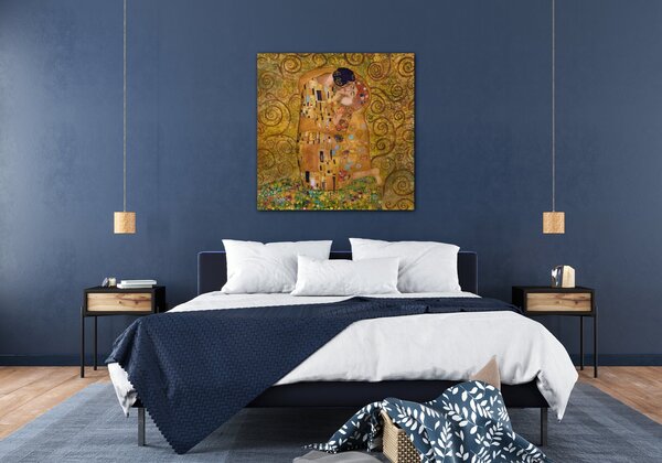 Impresi Tablou Reproduction Gustav Klimt Kiss - 50 x 50 cm