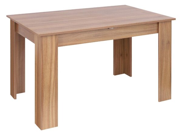 Masă de dining extensibilă Palermo, nuc (120-160x80 cm)