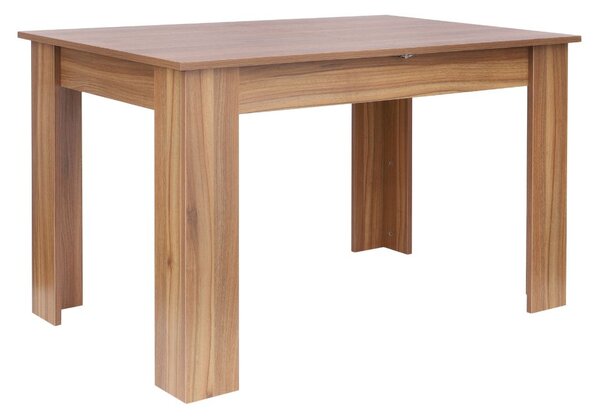 Masă de dining extensibilă Palermo, nuc (120-160x80 cm)