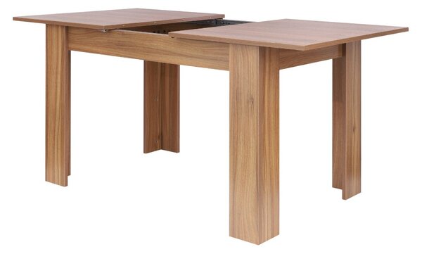 Masă de dining extensibilă Palermo, nuc (120-160x80 cm)