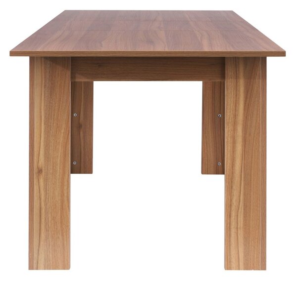 Masă de dining extensibilă Palermo, nuc (120-160x80 cm)