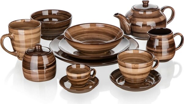 Set de 6 boluri Palas 14,3 cm, maro